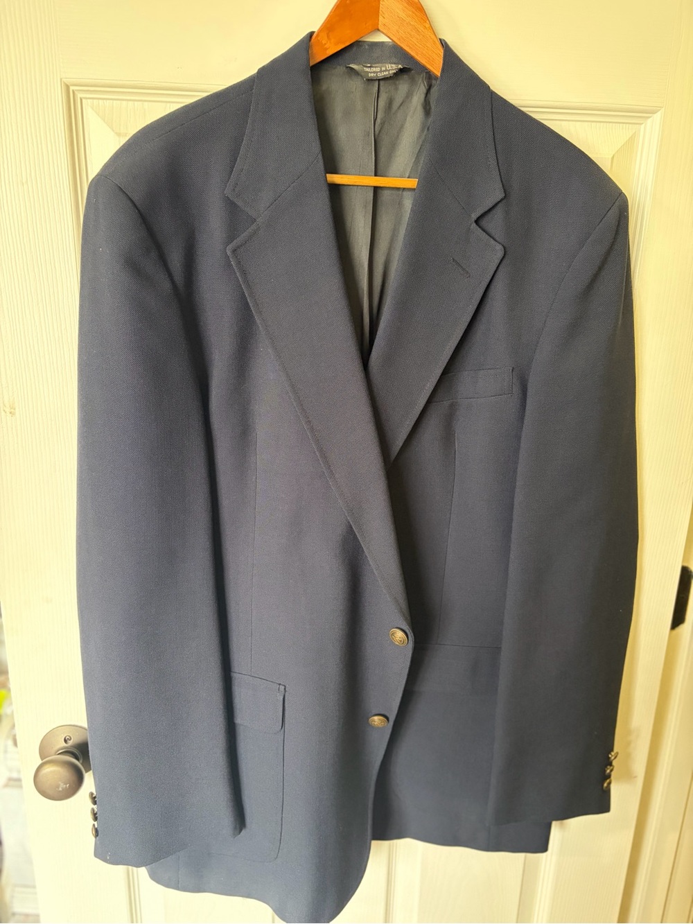EUC Classic Men's Navy Blazer - Versatile Single-Breasted Jacket Traditional